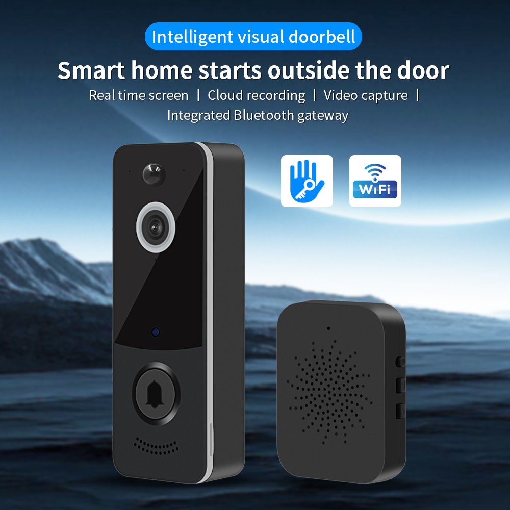 Home Security Doorbell Camera - Sonnette vidéo WIFI 1080P, application TTLOCK,