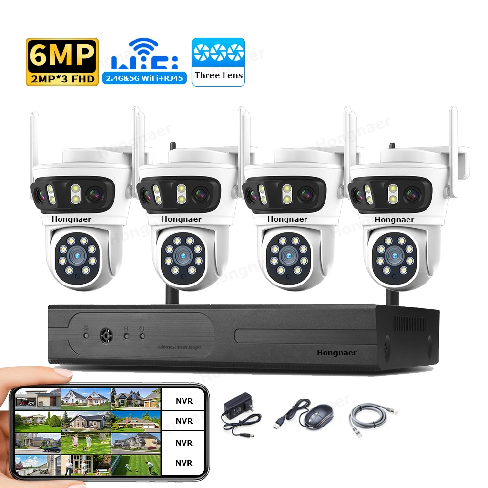 Home Security Systems Wireless - Kit Système de Caméras de Surveillance