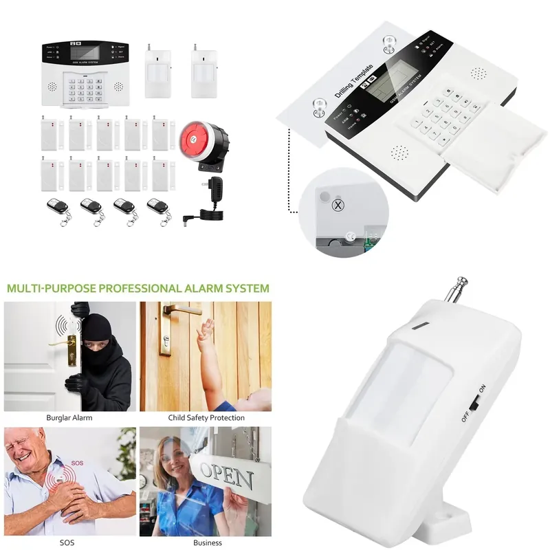 Home Security Systems Wireless - Kit d'alarme anti-intrusion pour maison, numérotation