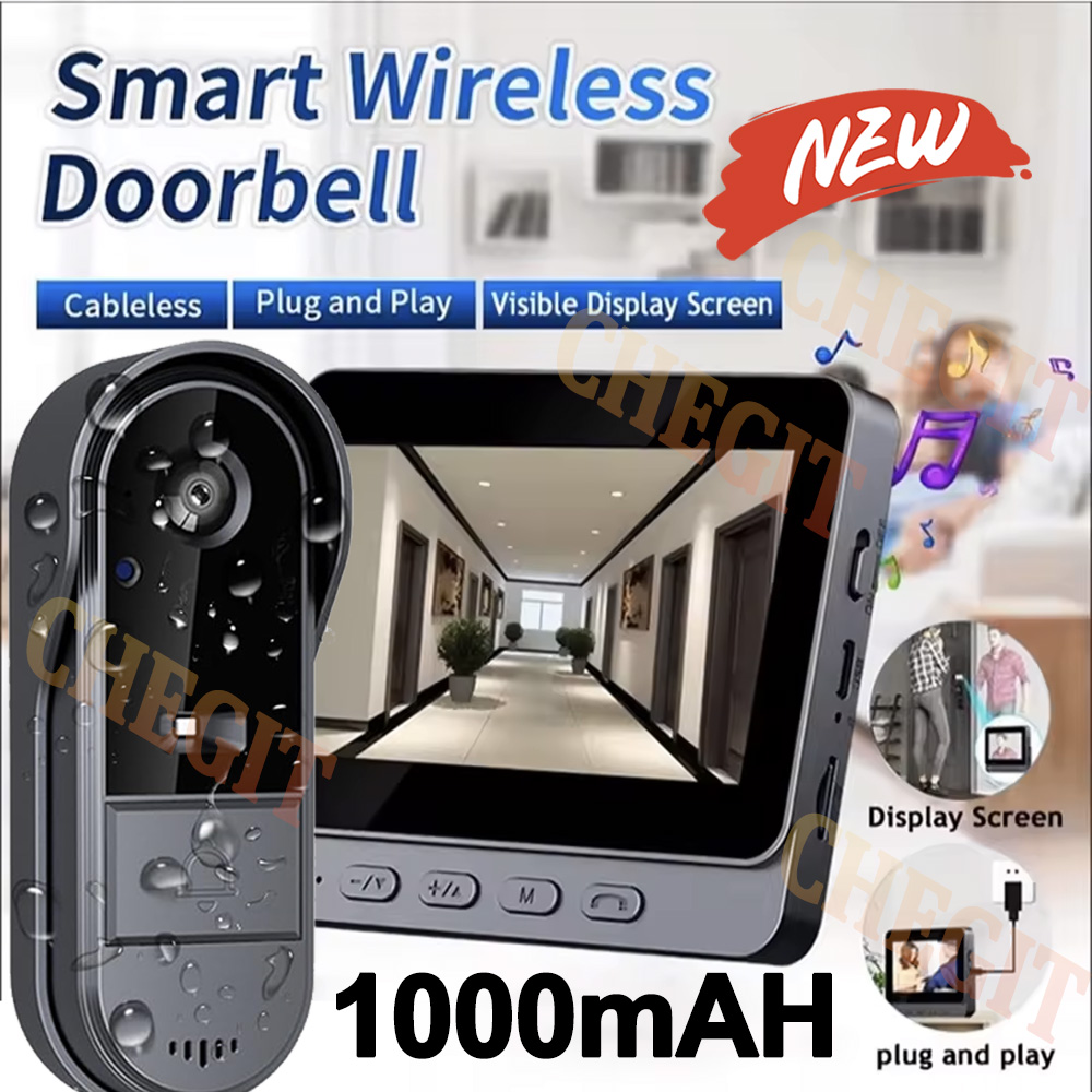 Home Security Doorbell Camera - Sonnette Wifi sans fil avec caméra,