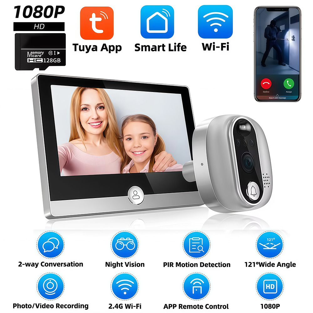 Home Security Doorbell Camera - Caméra de sonnette de porte numérique
