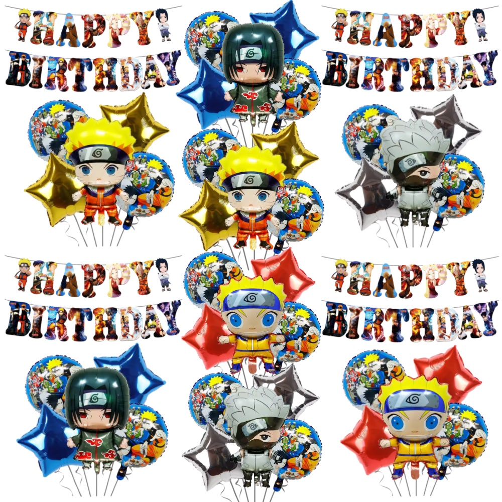 Home Security Heroes - Ballons et bannière d'anniversaire Naruto Kakashi