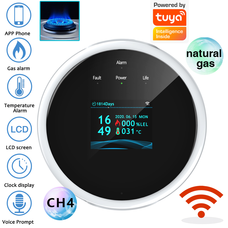 Home Security And Monitoring - Capteur d'alarme de gaz WiFi 2.4G,