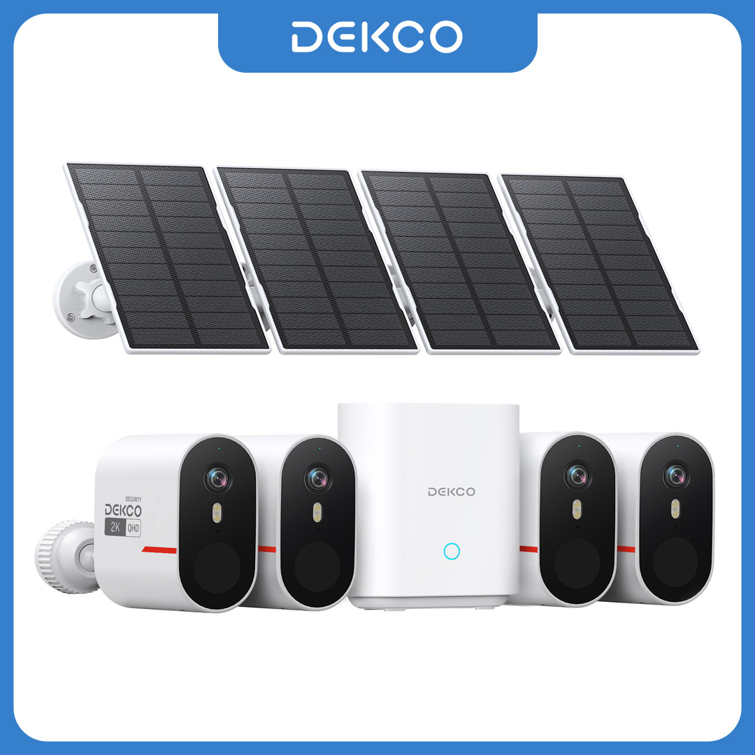Home Security Systems Wireless - Système de caméra solaire WiFi Dekco