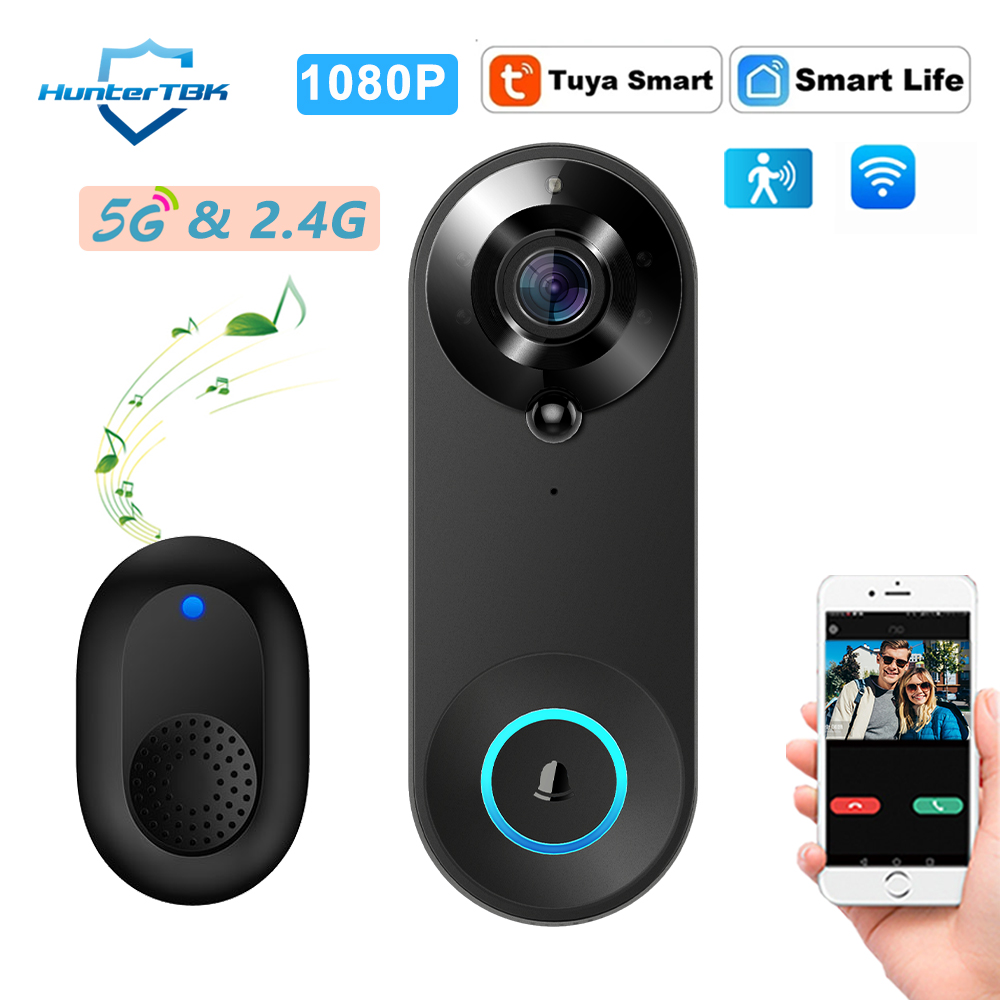 Home Security Doorbell Camera - Sonnette vidéo WiFi 5G 2.4G 1080P