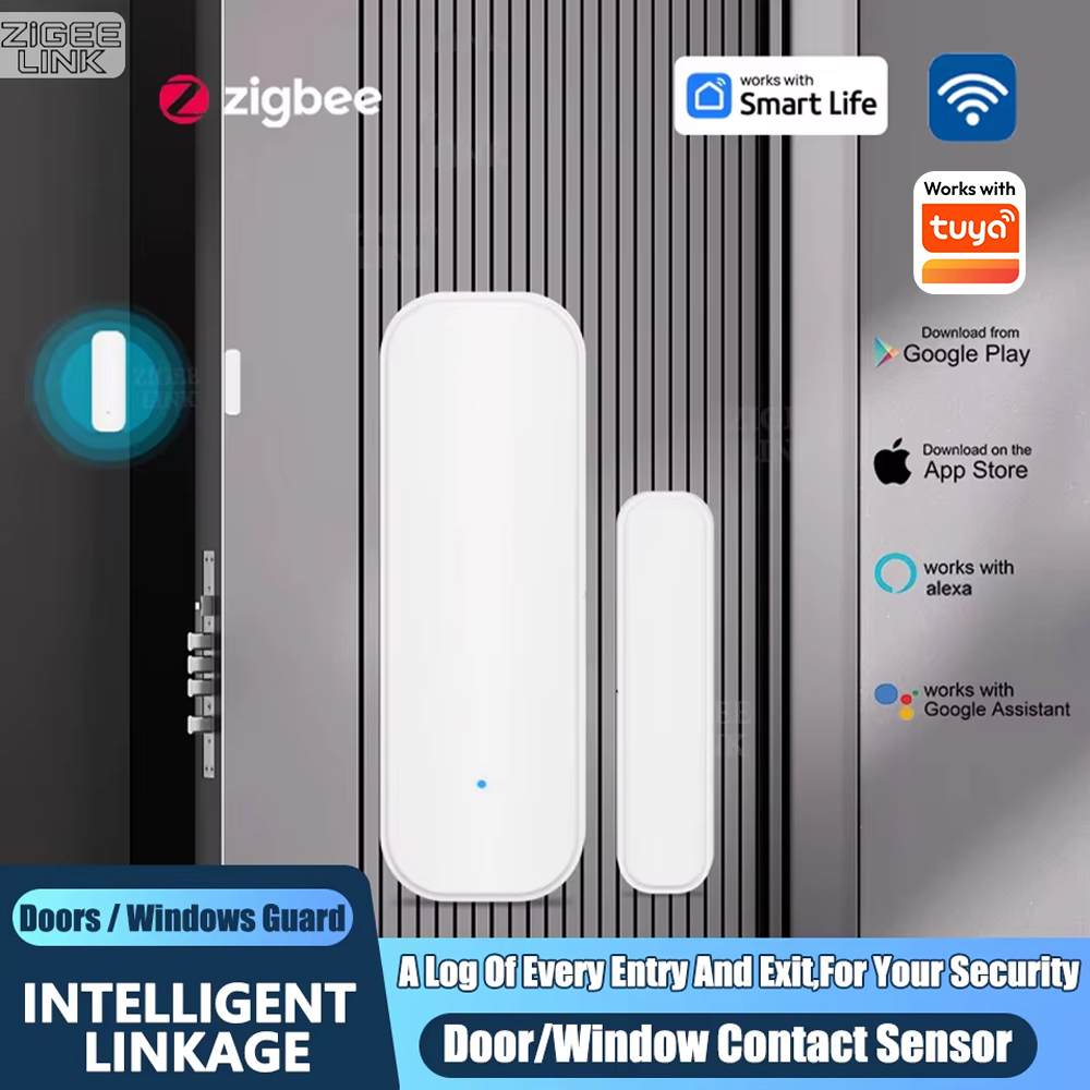Home Security Systems Wireless - Capteur de porte/fenêtre ZigBee, détecteur d'alarme