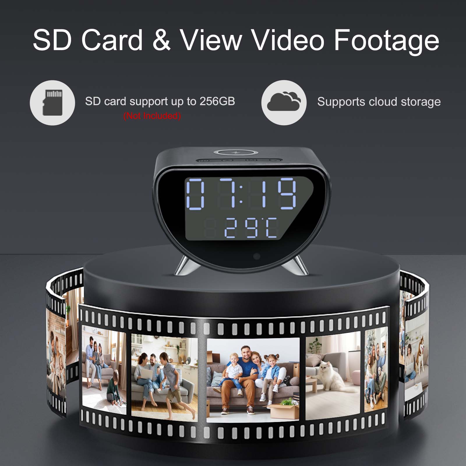 Caméra horloge WiFi avec charg - Hidden Camera Clock avis et prix