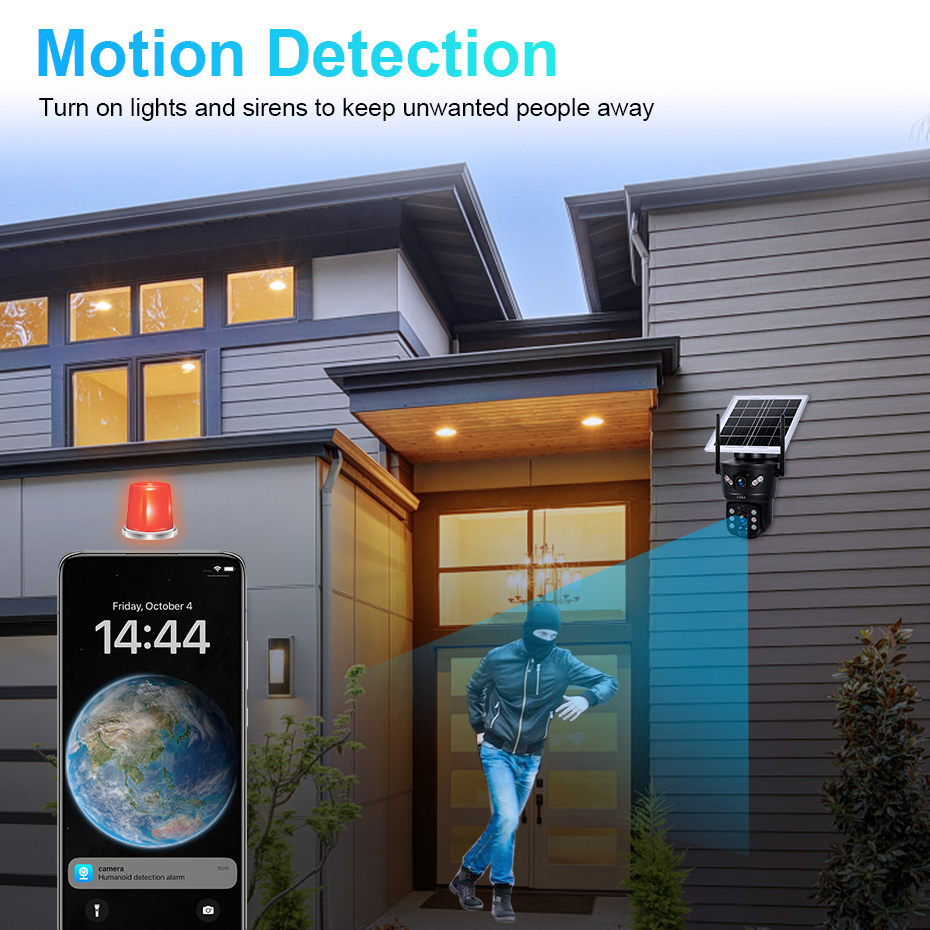 Caméra solaire WiFi 4G SIM KER - Home Security Adt avis et prix