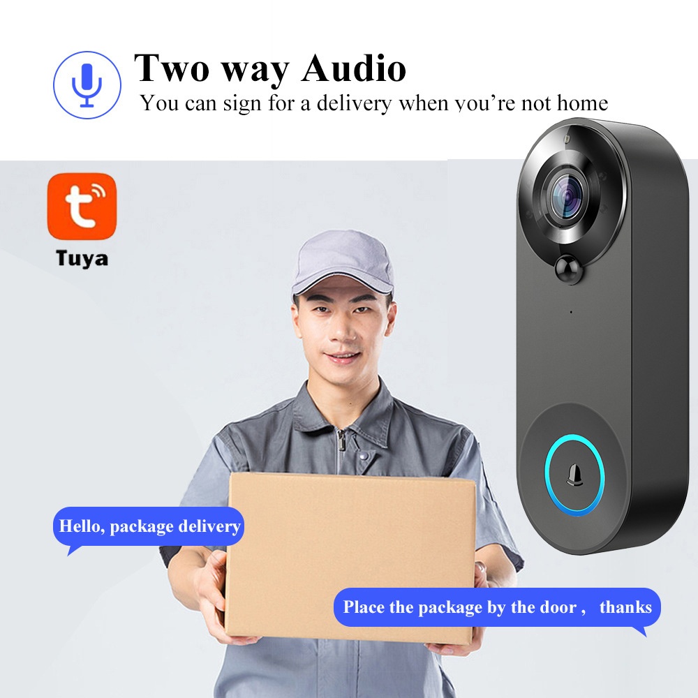 Tuya 1080P sans fil WIFI sonne - Home Security Doorbell Camera avis et prix