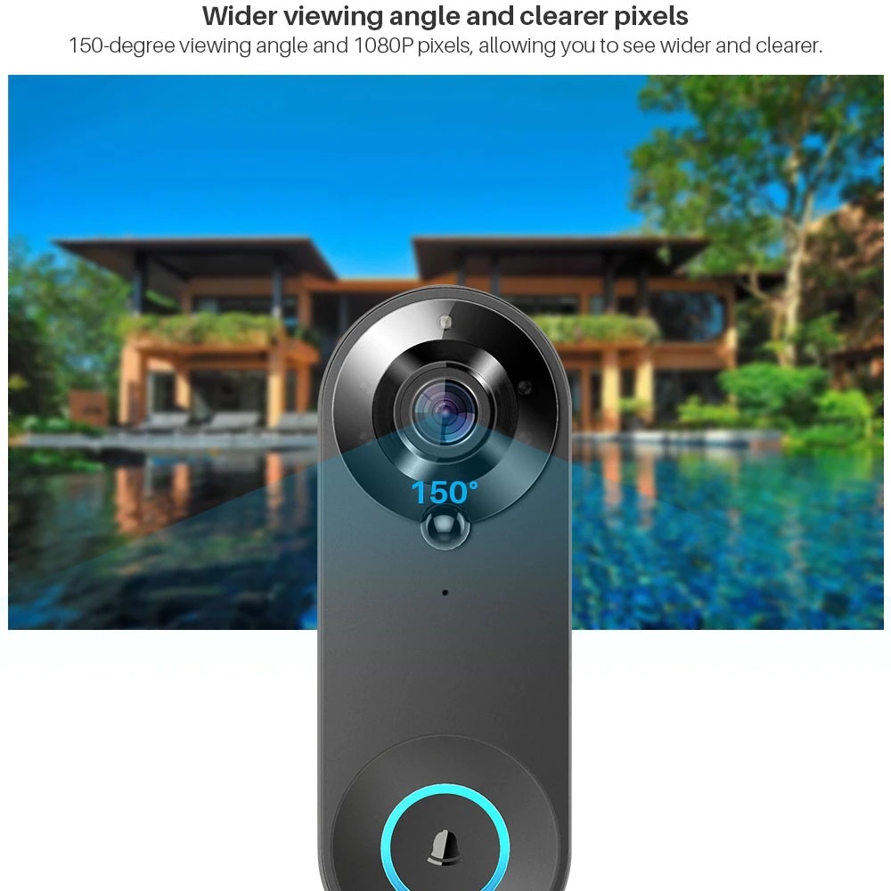 Tuya 1080P sans fil WIFI sonne - Home Security Doorbell Camera avis et prix