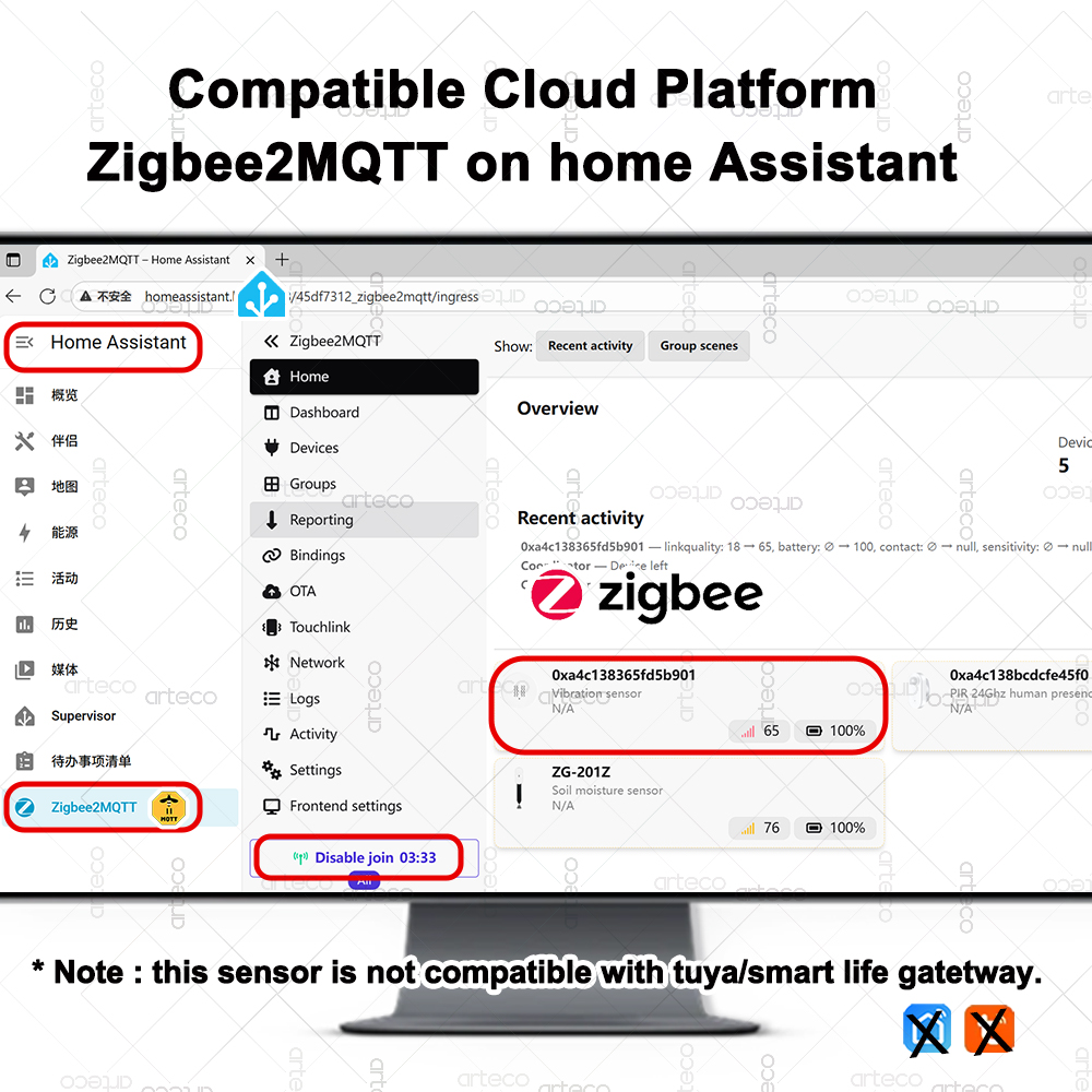 ZigBee capteur de vibrations i - Home Security And Monitoring avis et prix