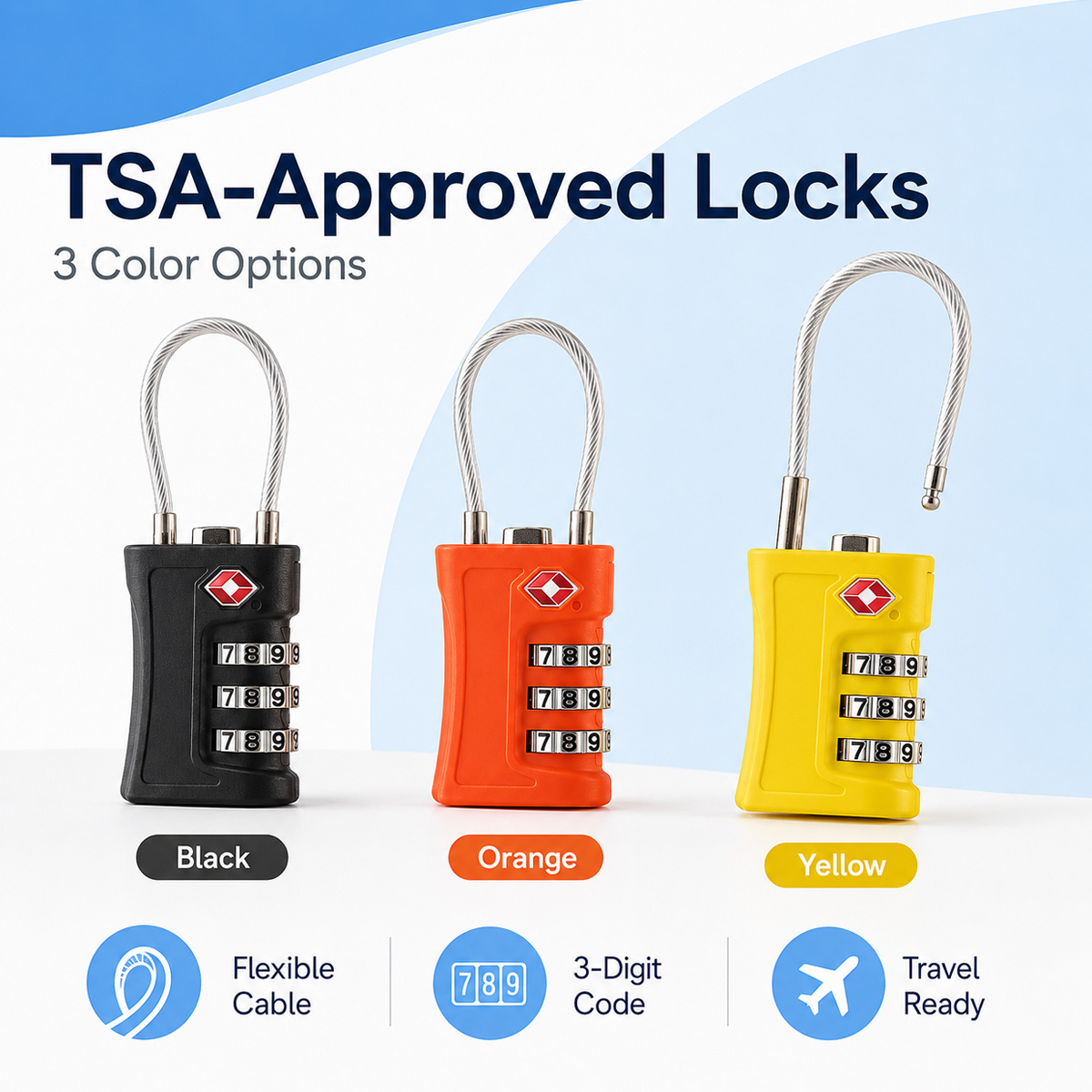 Cadenas à câble à combinaison  - Home Security Adt avis et prix