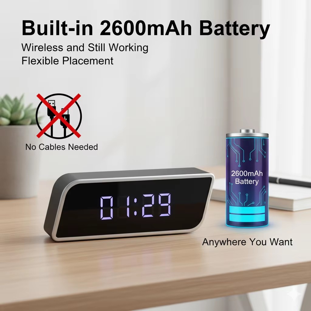 Caméra horloge numérique 1080P - Hidden Camera Clock avis et prix