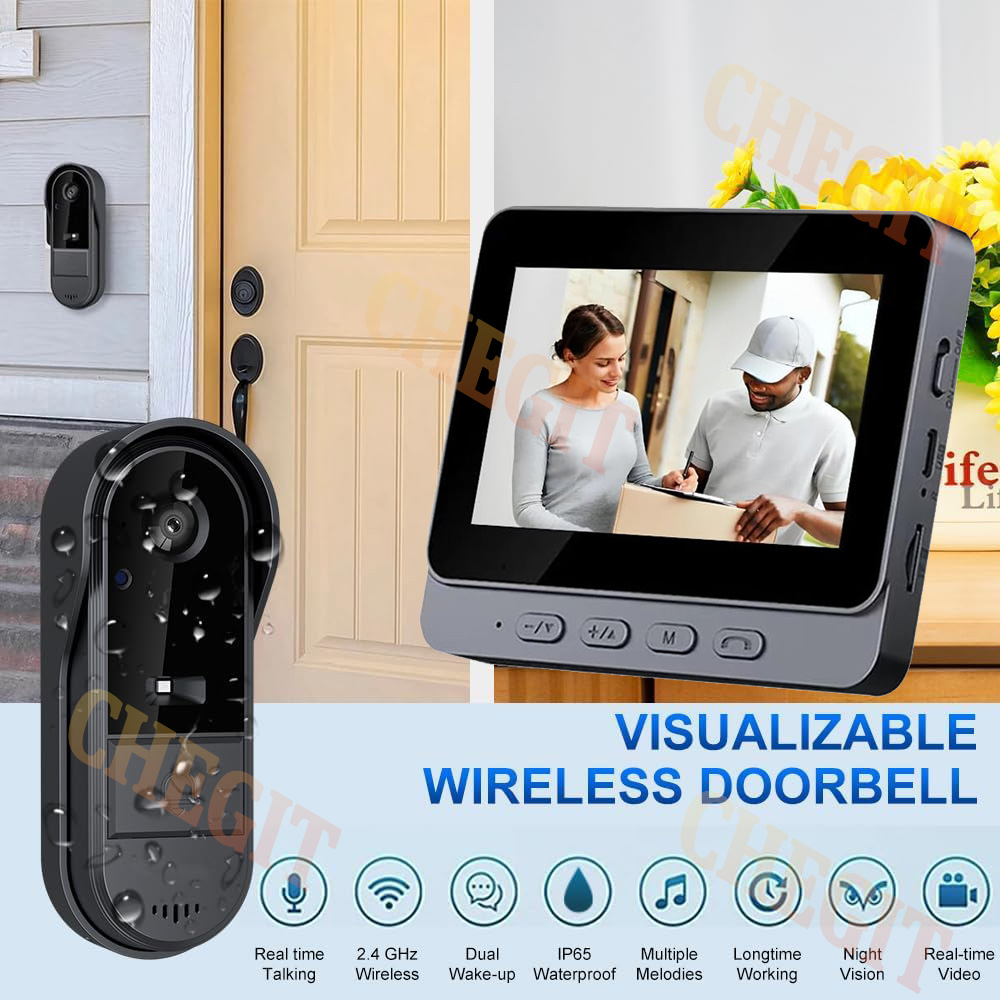 Sonnette Wifi sans fil avec ca - Home Security Doorbell Camera avis et prix