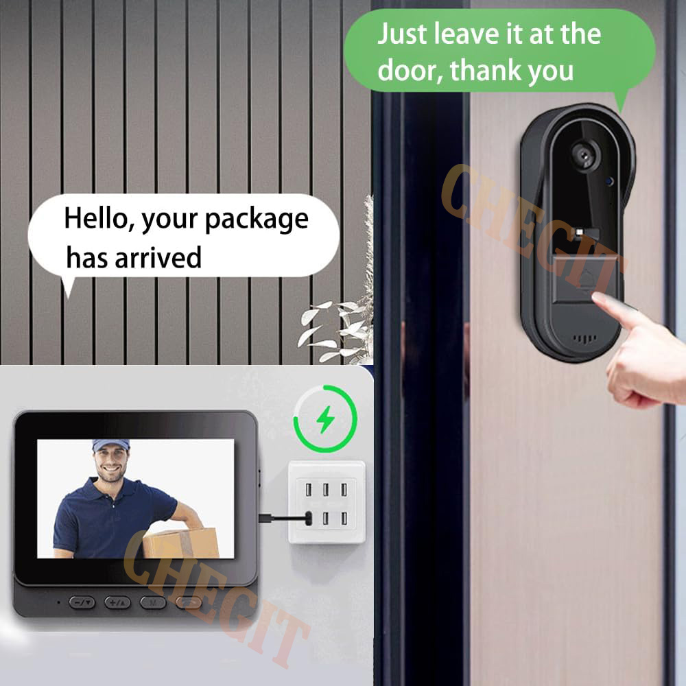 Sonnette Wifi sans fil avec ca - Home Security Doorbell Camera avis et prix