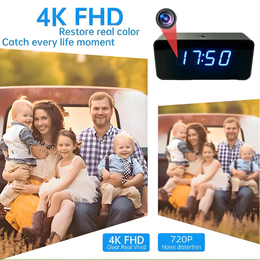 Mini caméra horloge WiFi 4K HD - Hidden Camera Clock avis et prix