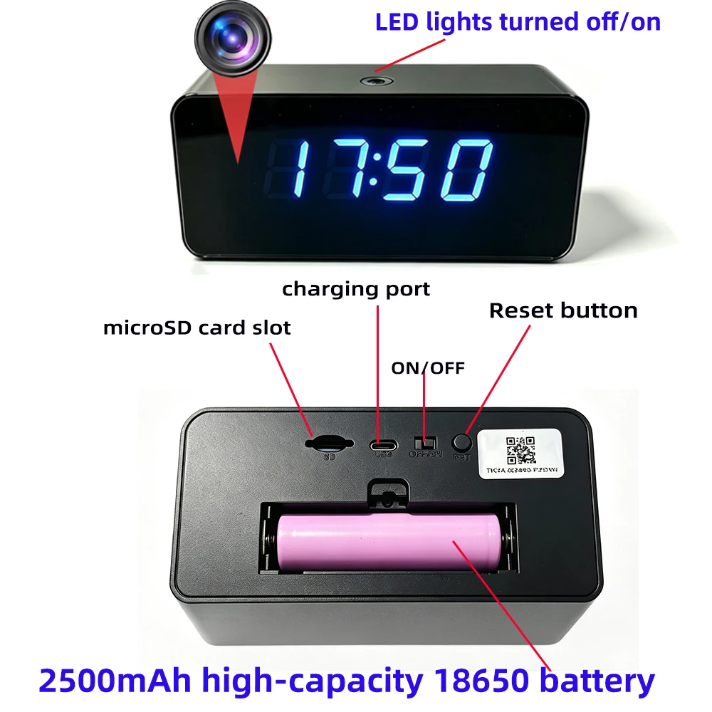 Mini caméra horloge WiFi 4K HD - Hidden Camera Clock avis et prix