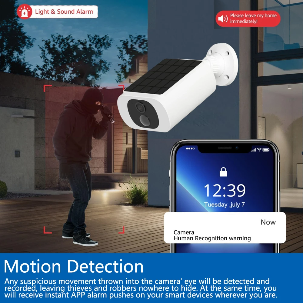 Caméra de sécurité solaire Tuy - Home Security Adt avis et prix